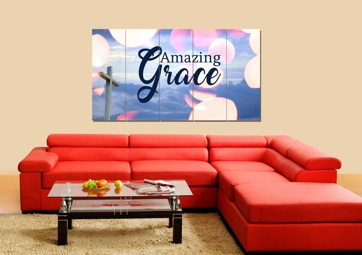 Soap Bubble Amazing Grace Wall Art & Decor - Christian Canvas Wall Art