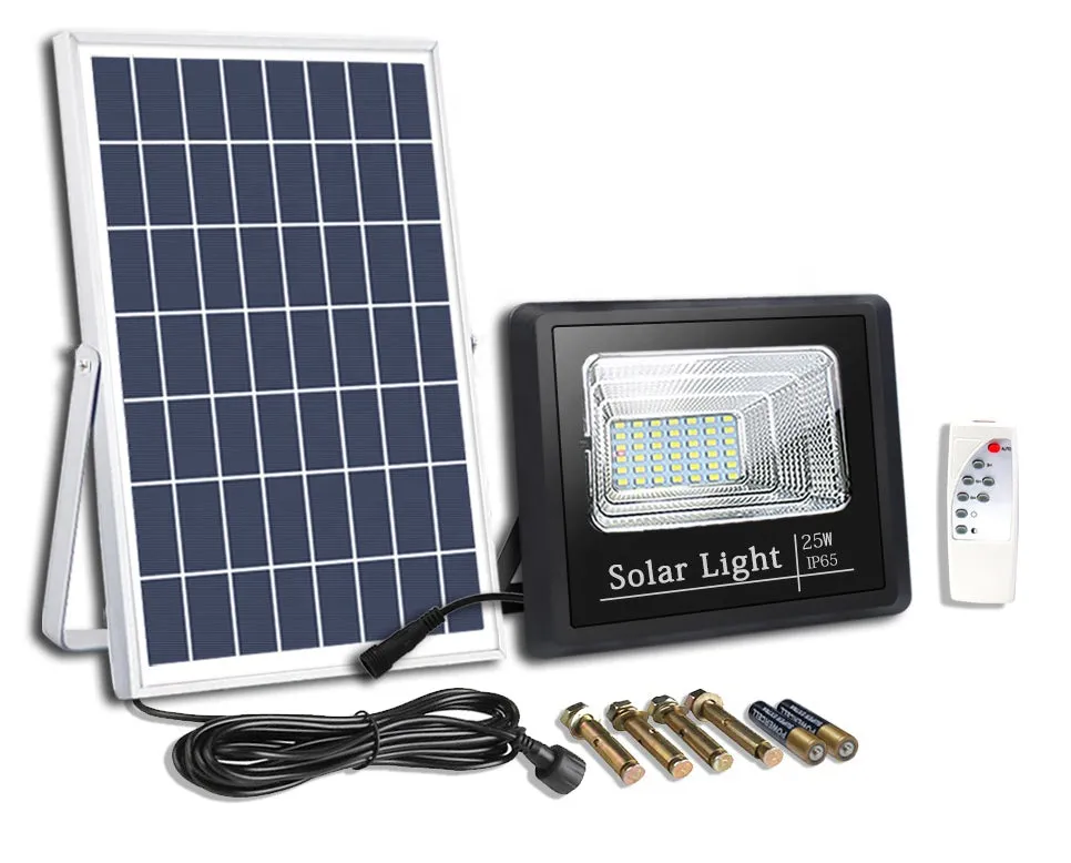 Solar Flood Light - 25 Watt With Remote - TTSFL25W