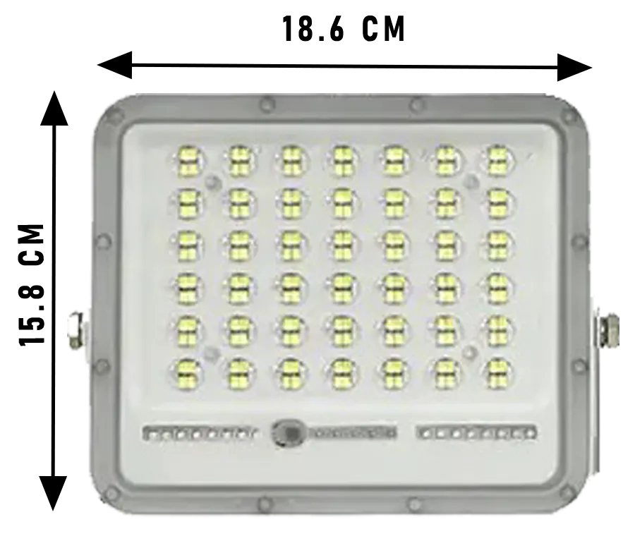 Solar Flood Light Outdoor 100 Watt LED 2300 Lumens 6000K with Remote