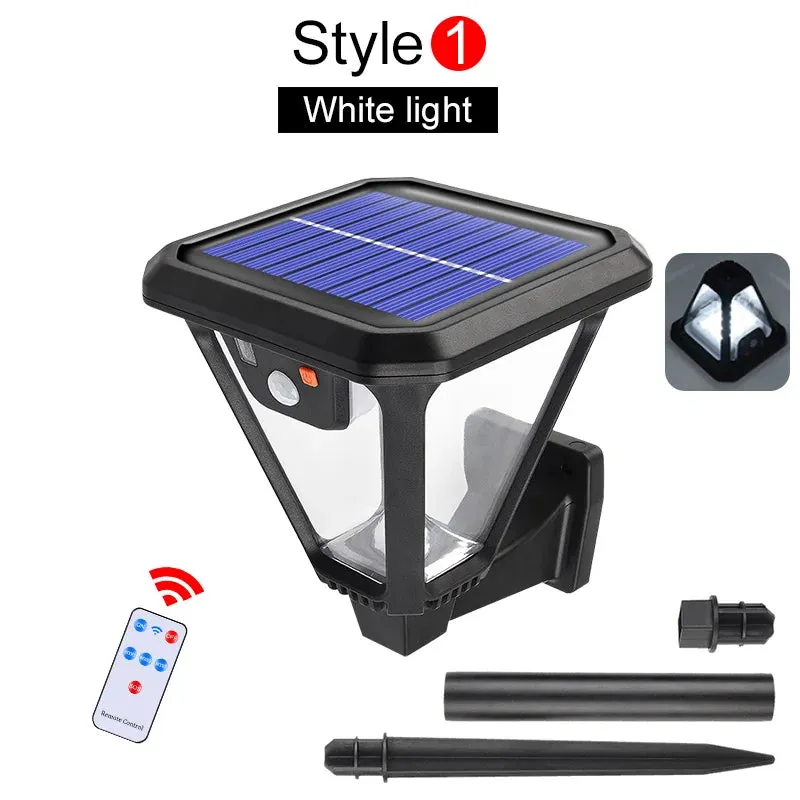 Solar Garden Light With Remote control 2 Install Ways Wall Lamp Waterproof Solar Ground Lights For Yard Patio Soil Lawn Lighting