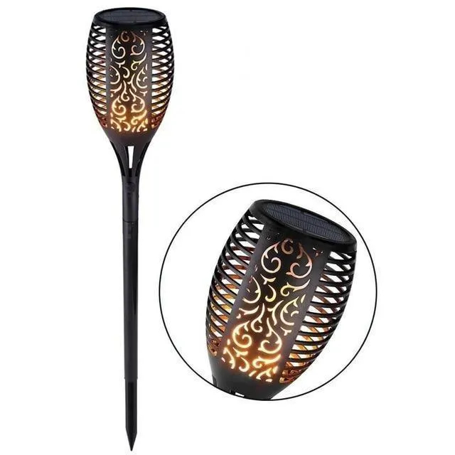 Solar Lights Outdoor Decorative - Solar Garden Lights - Landscape Lighting - Flame Light Torch Dancing Flickering Lawn Lamp