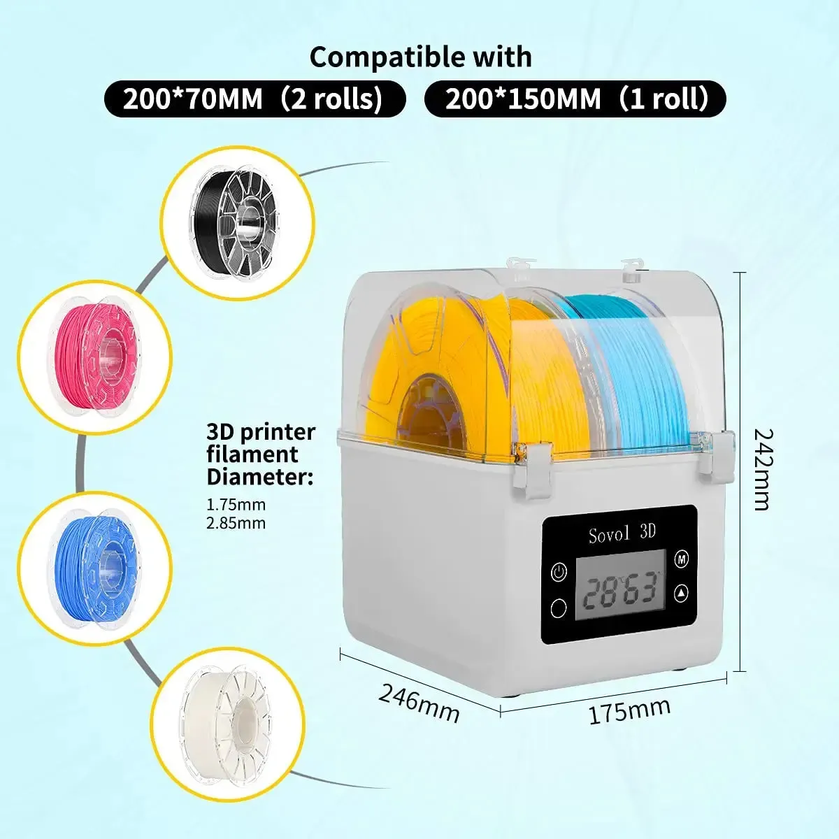Sovol SH01 Filament Dryer: Keep your filament in prime condition