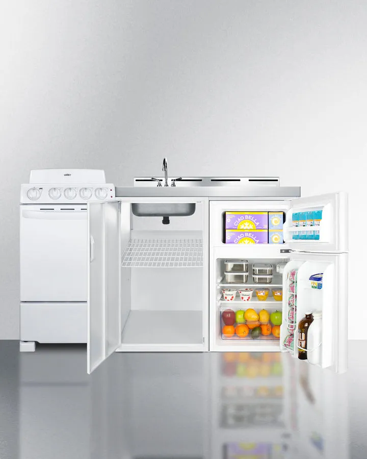 Summit 60" Wide All-in-One Kitchenette with Electric Coil Range - ACK60COILW