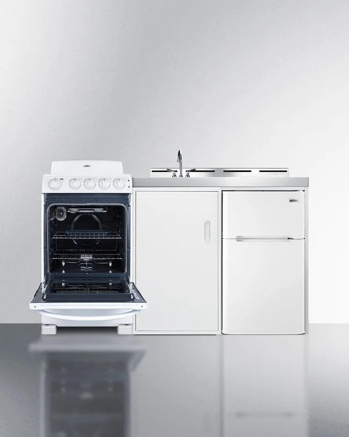 Summit 60" Wide All-in-One Kitchenette with Electric Coil Range - ACK60COILW