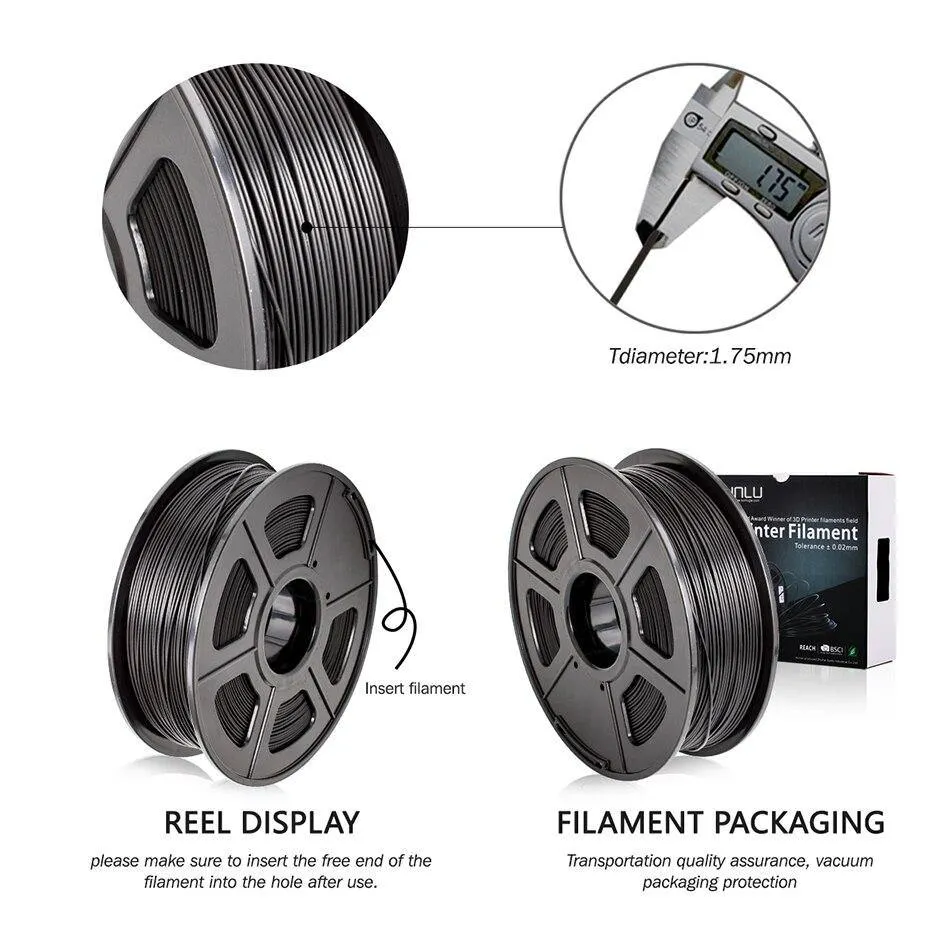 SUNLU PLA 10x1kg: High Quality 3D Printer PLA Filament