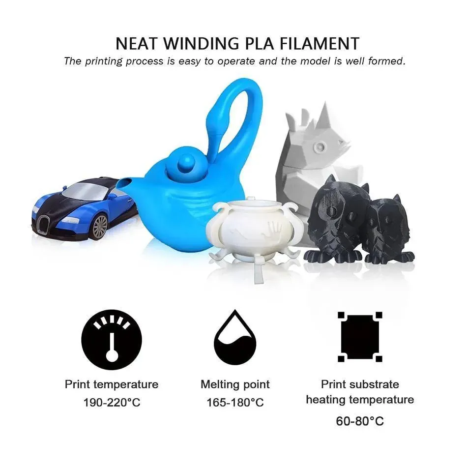 SUNLU PLA  10x1kg: High Quality 3D Printer PLA-PLUS Filament