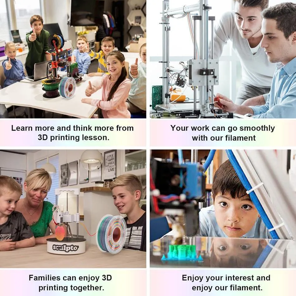 SUNLU PLA 3D Printer Filament: 1.75mm 1kg Many Colours
