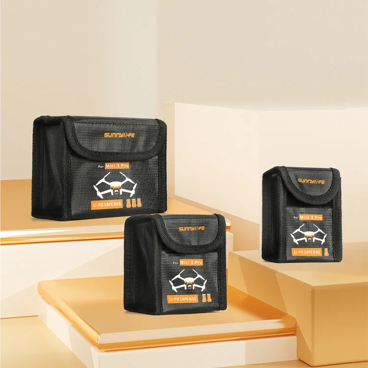 Sunnylife  Battery Explosion-proof Bag Storage Bag for DJI Mini 3 Pro,Size: Can Hold 3 Batteries