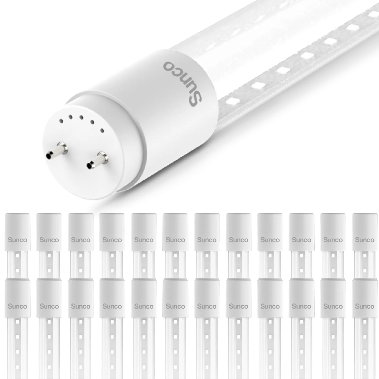 T8 LED Tube, 4ft, Clear, Bypass, Type B, 15W, Single/Double Ended, 1800 Lumens