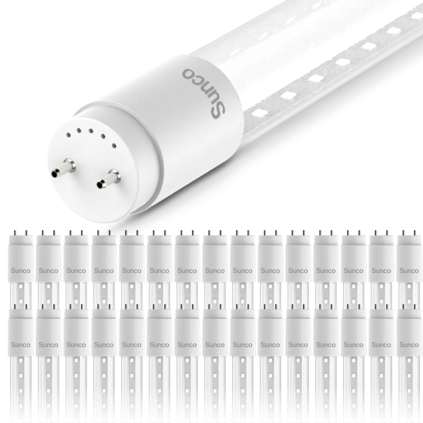 T8 LED Tube, 4ft, Clear, Bypass, Type B, 15W, Single/Double Ended, 1800 Lumens