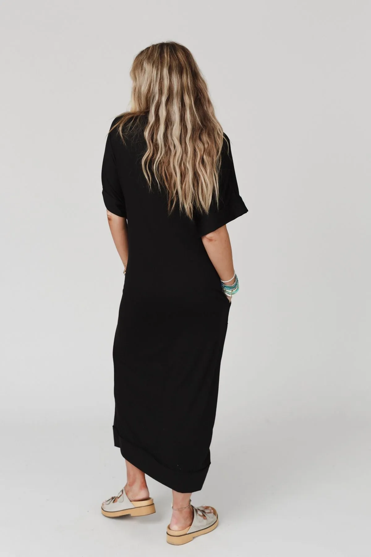 The Nest Laurel Short Sleeve Maxi Dress - Black