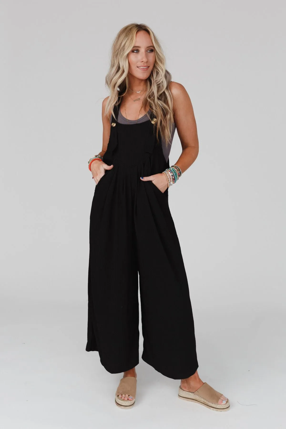 The Nest Serenity Wide Leg Jumpsuit - Black