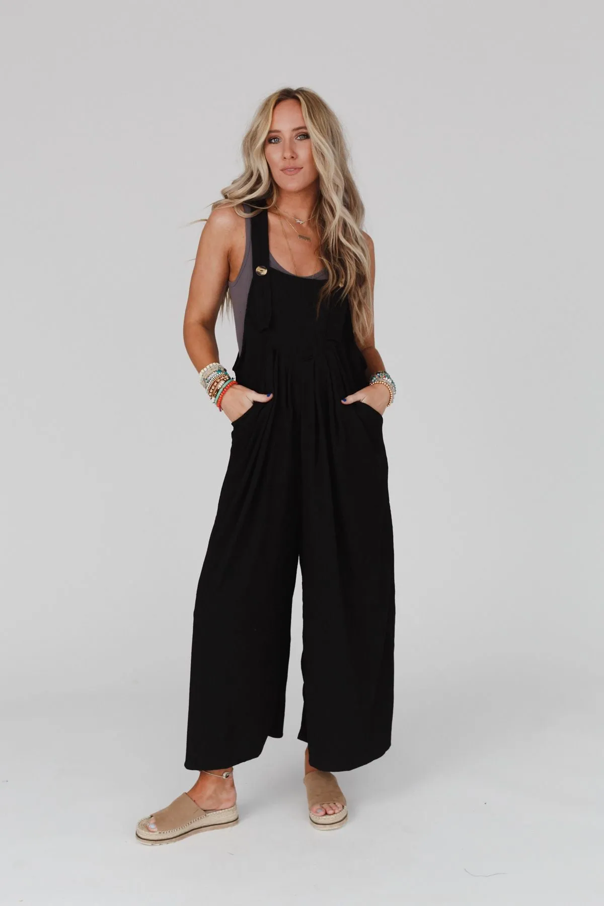 The Nest Serenity Wide Leg Jumpsuit - Black