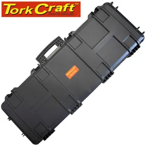 TORK CRAFT PLASTIC CASE 1040 X 350 X 130MM OD WITH FOAM BLACK RIFLE CASE WATER & PLC1043513