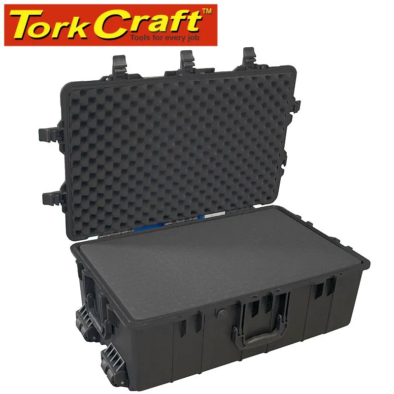 TORK CRAFT PLASTIC CASE 797 X 518 X 313MM OD WITH FOAM BLACK CASE WATER & DUST PR PLC744627