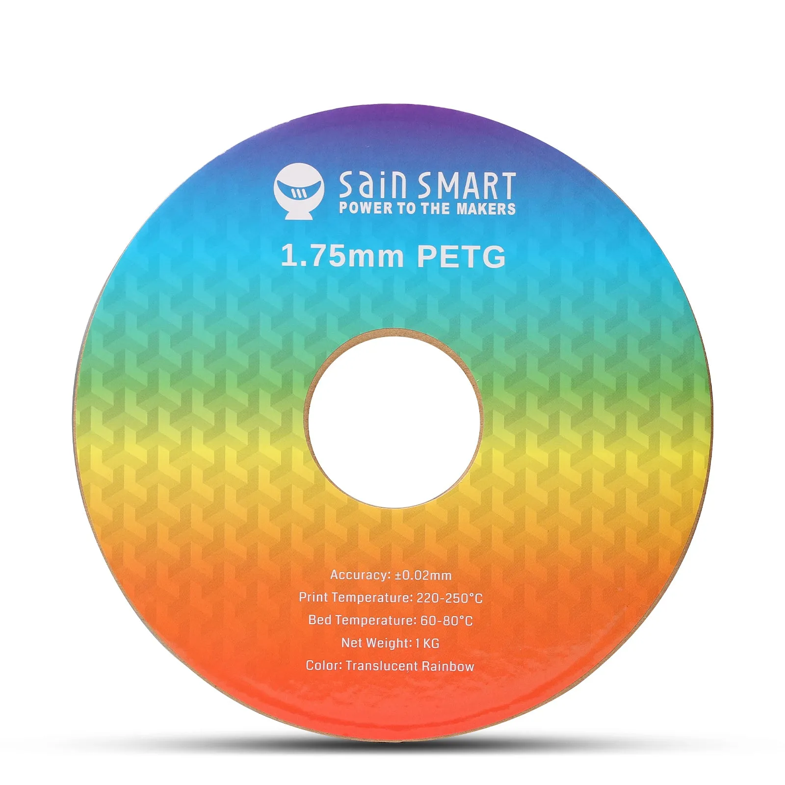 Translucent Rainbow, 1.75mm PRO-3 PETG Filament, 1kg