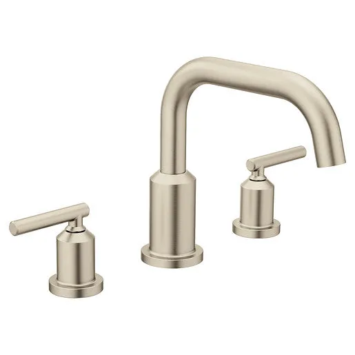 Tub Faucet MOEN Gibson Brushed Nickel Two-Handle Non-Diverter Roman T961BN