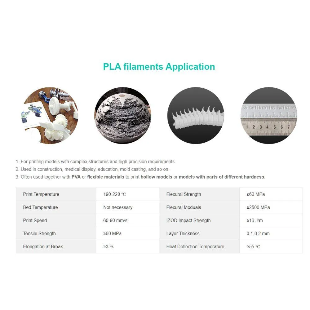 [US] Flashforge PLA 3D Printer Filament: 1kg 1.75mm various colours