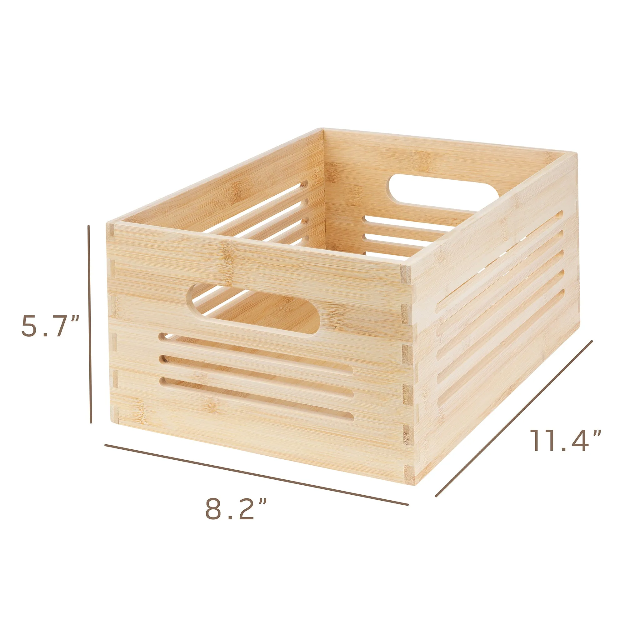 Wooden Storage Bin  - Natural Small