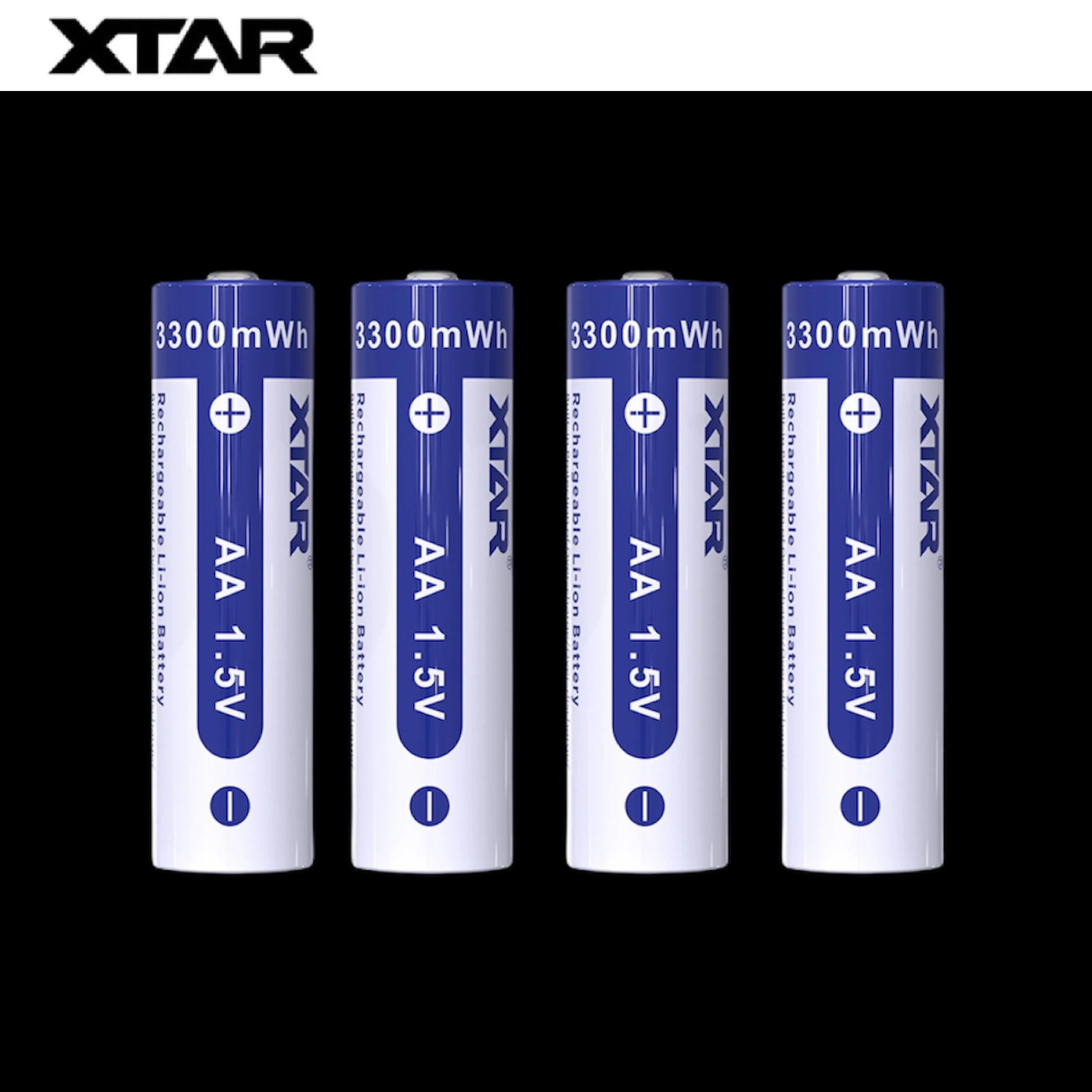 XTAR 1.5V Li-ion Battery AA 3300mWh/2000mAh (Pack 4)