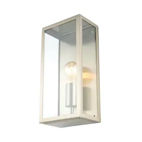 Zinc Outdoor Wall Light Fixture - Stainless Steel